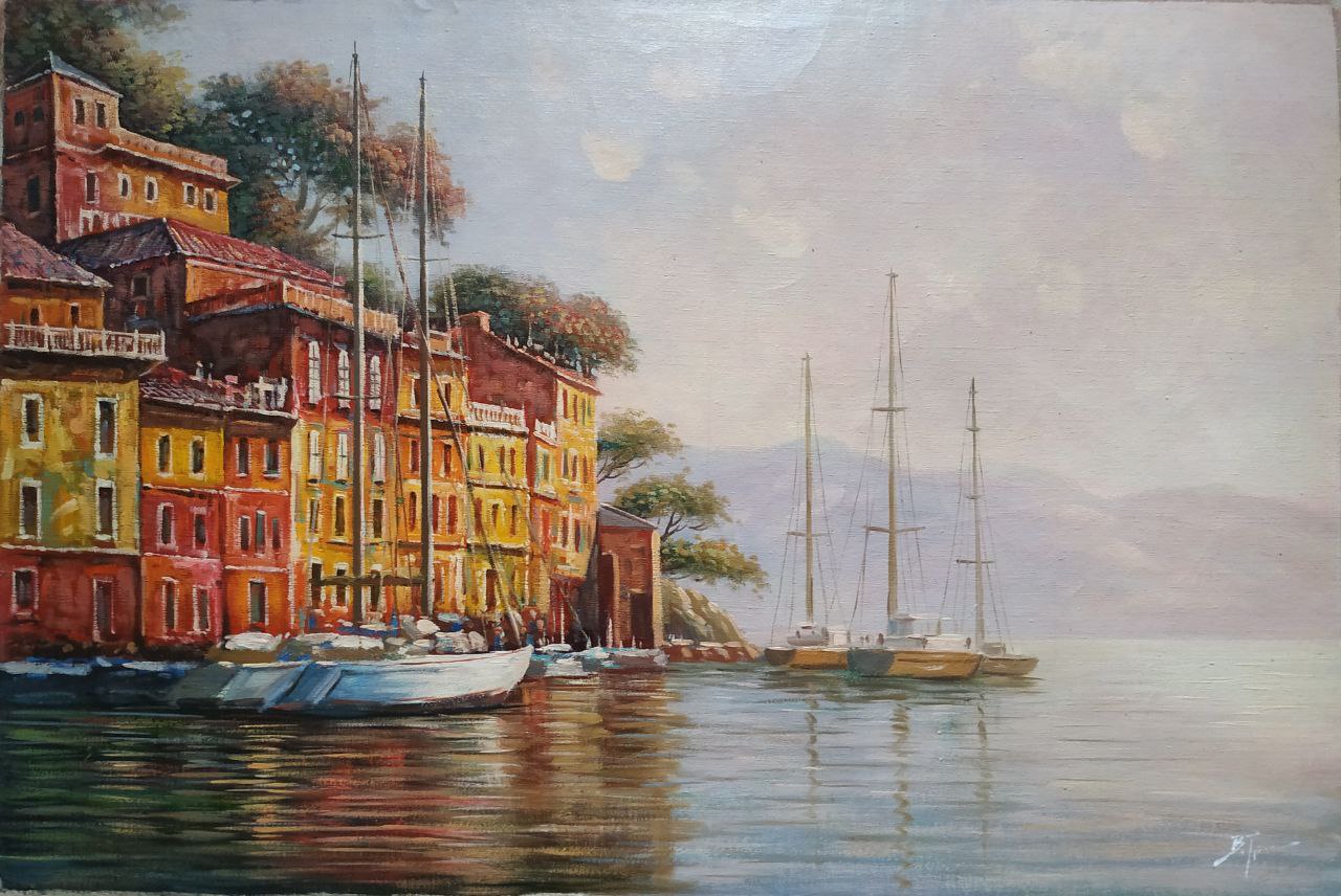 Картина маслом Бухта 60х90